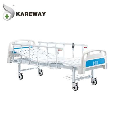 Cheap price hot selling two crank hospital bed with PE bed head