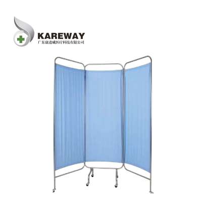 hospital equipment 3 folds medical stainless steel ward screen